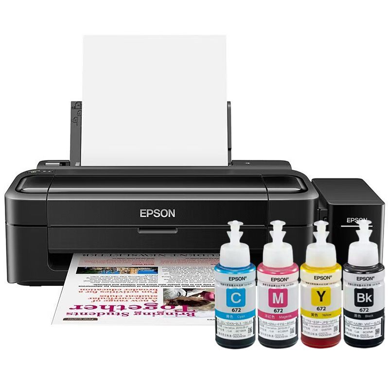 EpsonПринтерструйныйL130СНПЧ,цветн.,A4【Подходитдлясублимации】,черный,черно-серый