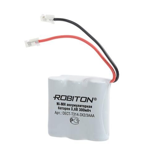 Аккумуляторная сборка Robiton T314 NiMh 3.6v 300mAh DECT-T314-3X2/3AAA, 1шт.