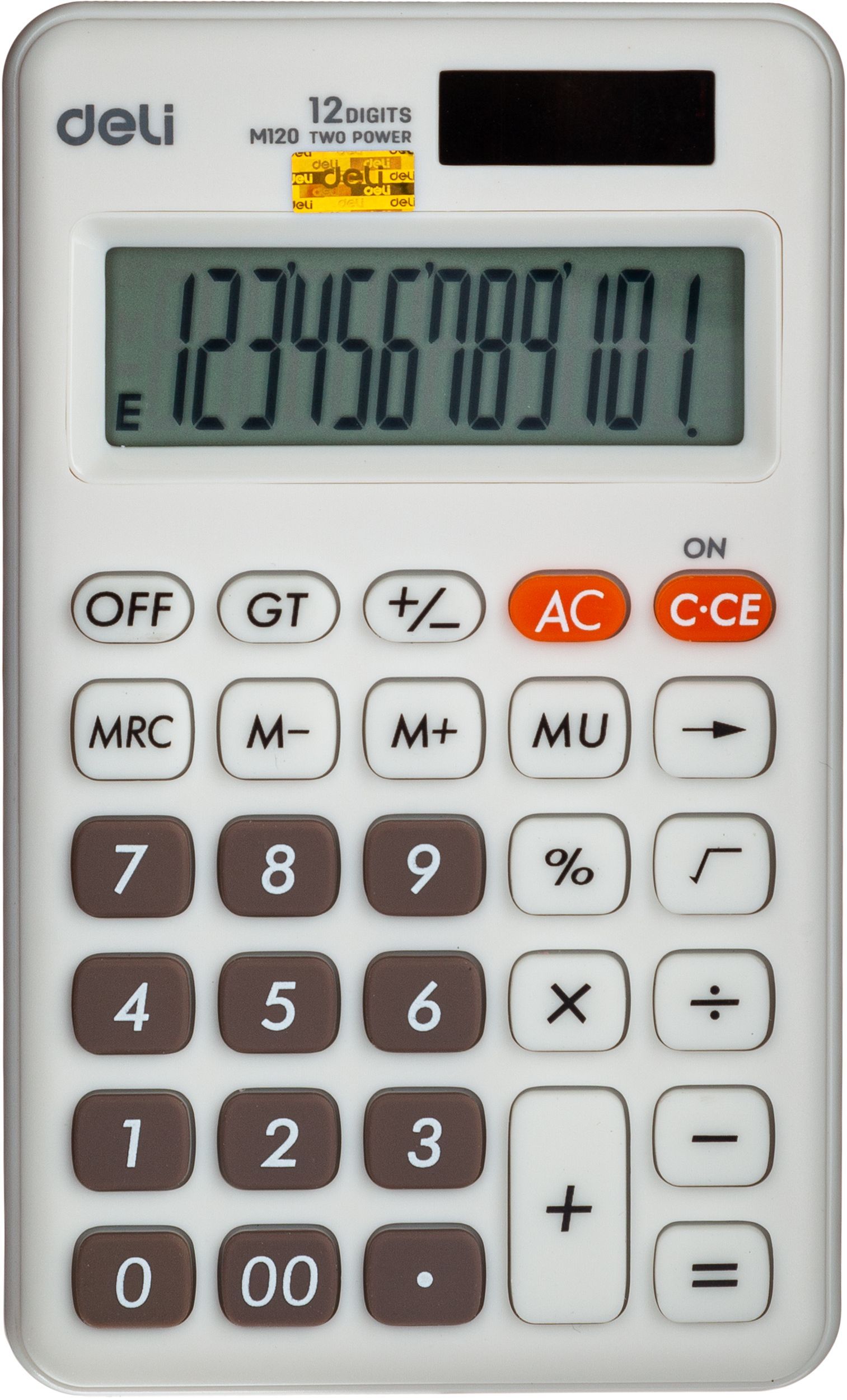 Калькулятор карманный Deli M120, 118x70х11 мм, 12-разрядный