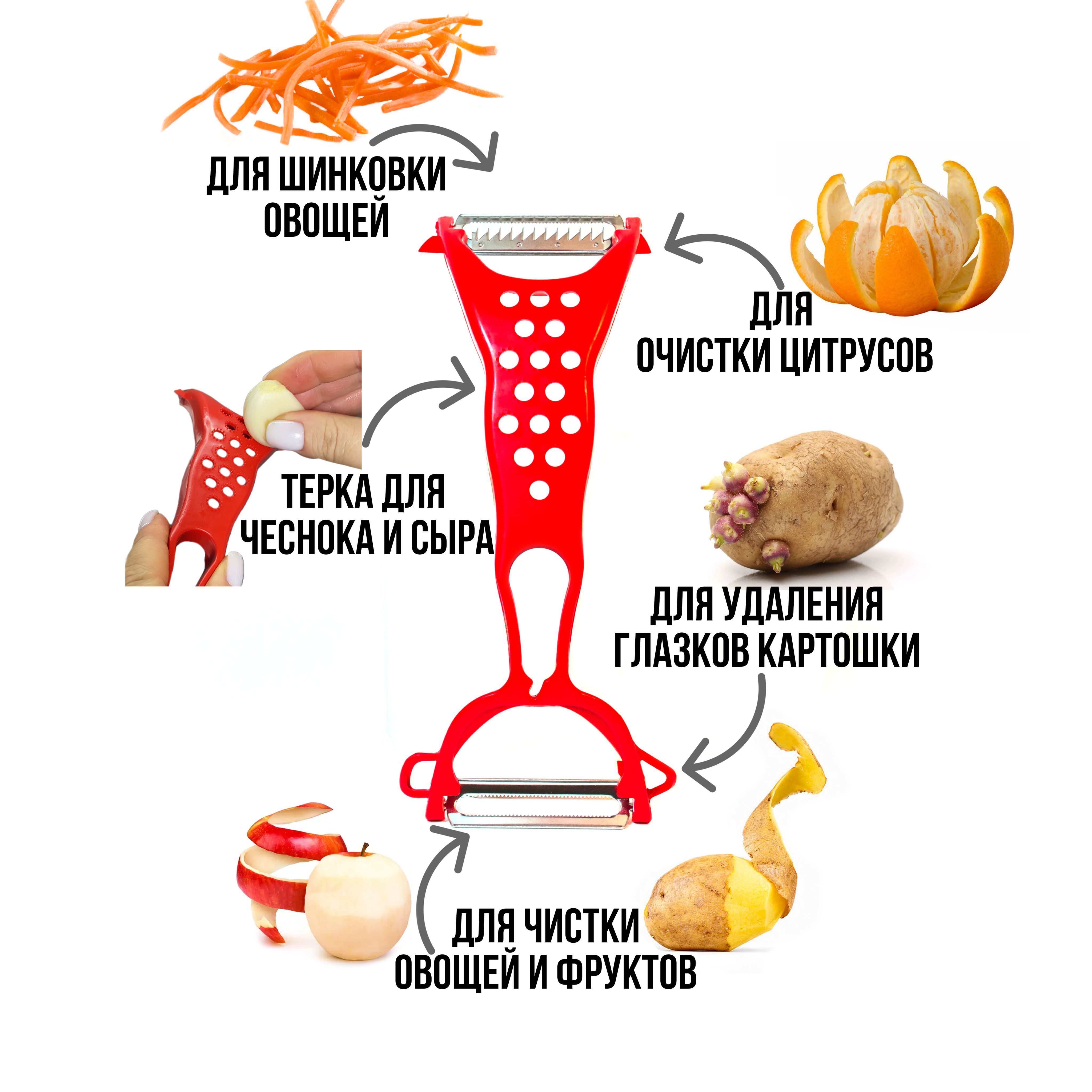 Фрукто-овощечистка - купить по низким ценам в интернет-магазине OZON  (1067212793)