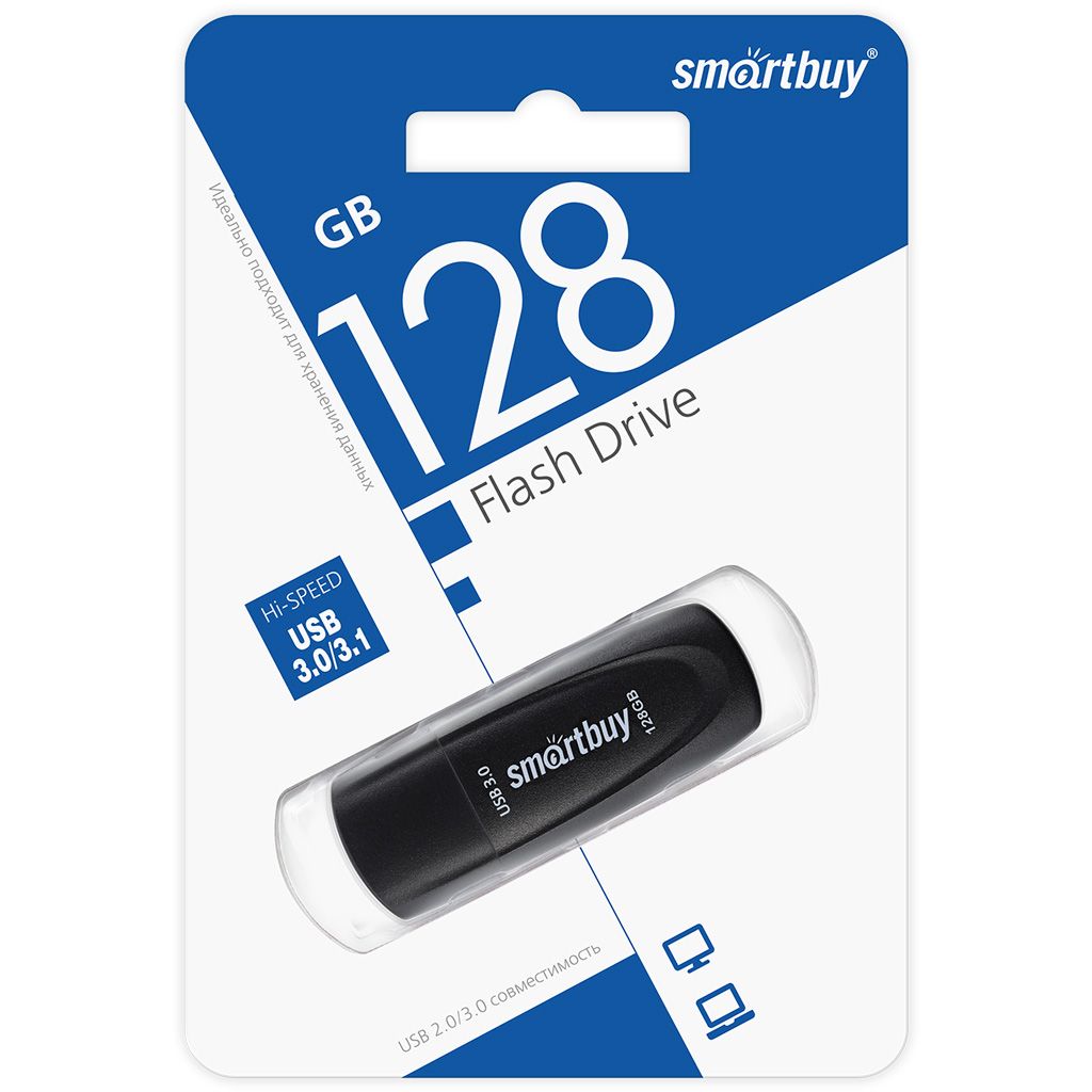 SmartBuyUSB-флеш-накопительScout3.0128ГБ,черный