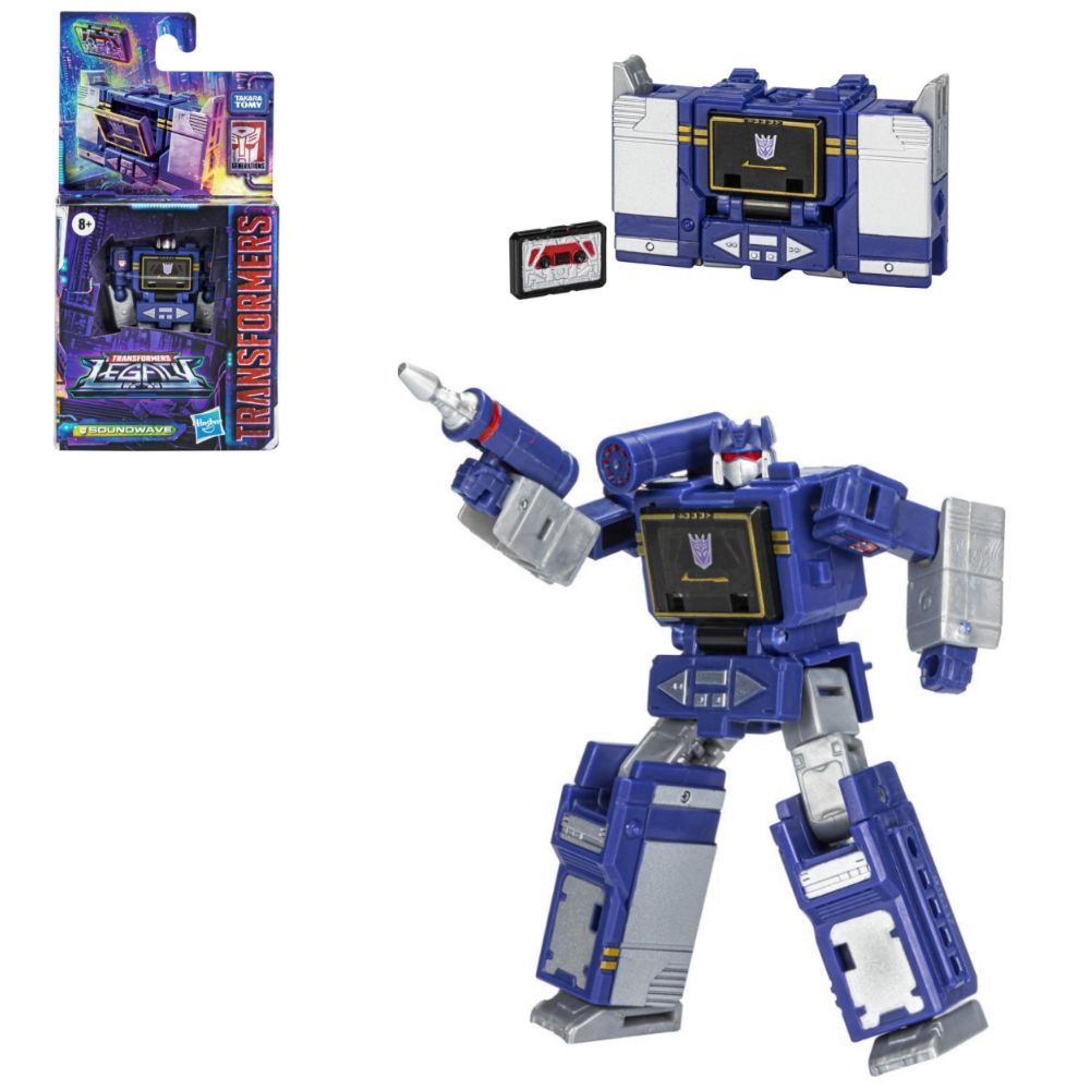 Hasbro Игрушки-трансформеры Generations Legacy Core Soundwave Action Figure  - от 8 лет и старше, 3,5 дюйма - купить с доставкой по выгодным ценам в  интернет-магазине OZON (1566364850)