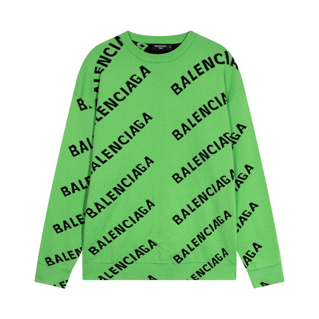 Balenciaga neon green sweater best sale