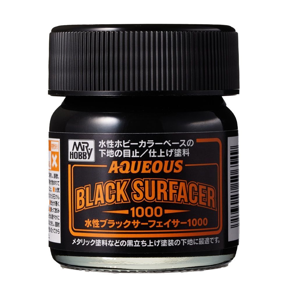 Грунтовка Mr.Hobby Mr. Aqueous Black Surfacer 1000 40мл. HSF-03