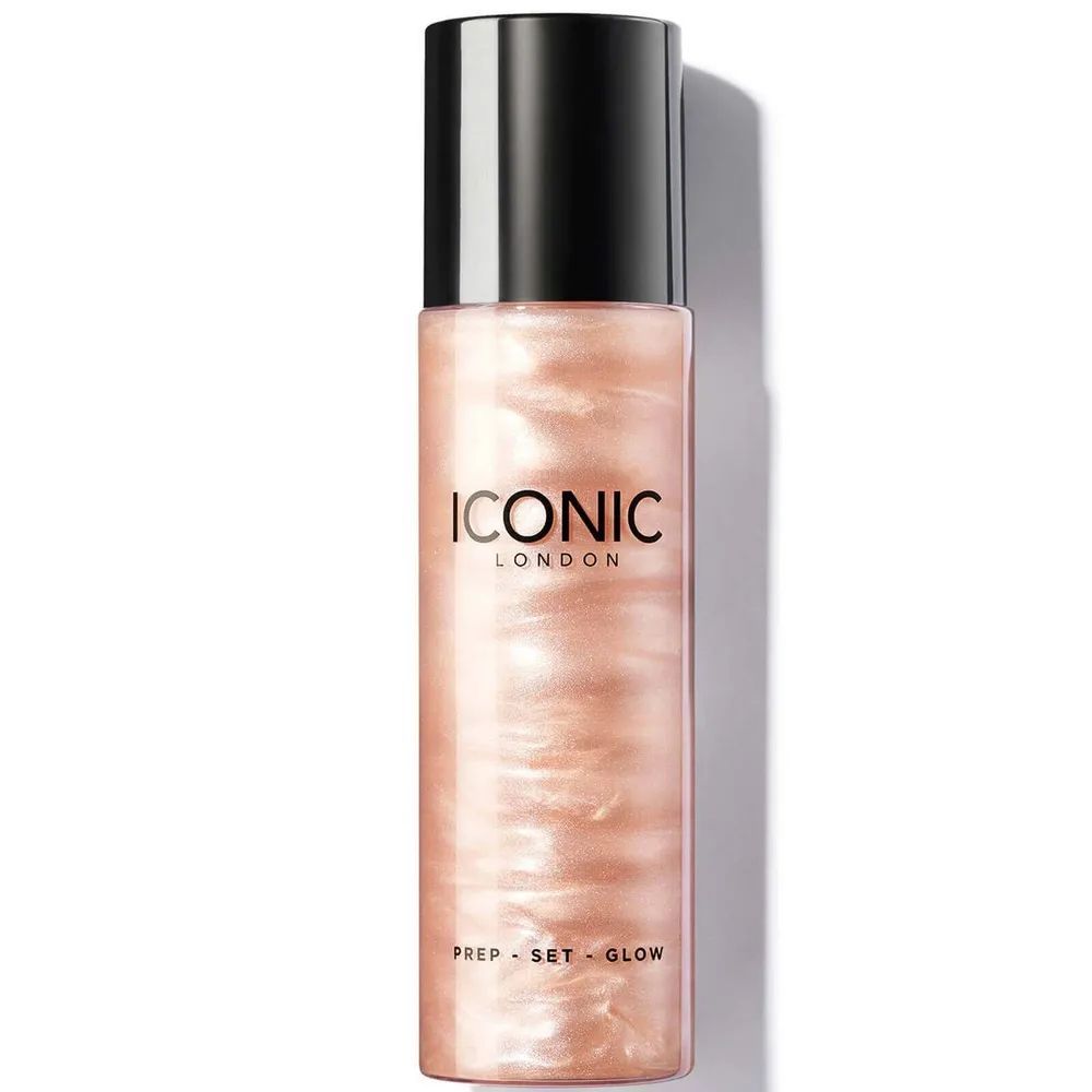 Iconic london хайлайтер спрей. Спрей-хайлайтер для тела iconic london prep set glow spray. Illuminator. Xm iconic glow. Хайлайтеры iconic london.