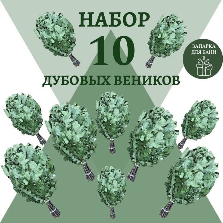 Веники.шоп Веник для бани Дубовый, 10 шт. 