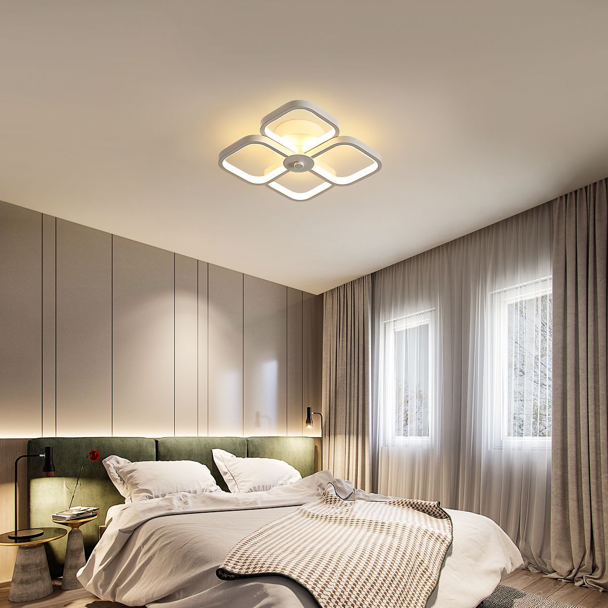 Потолочный светильник в спальню в современном стиле