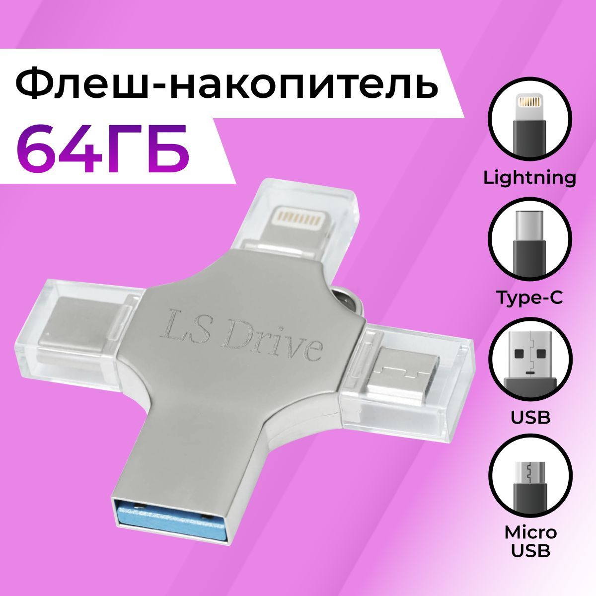 USB-флеш-накопитель ACHILLES NO WEAK ZONES USB Flash Drive_ACH 64 ГБ -  купить по выгодной цене в интернет-магазине OZON (1209046928)