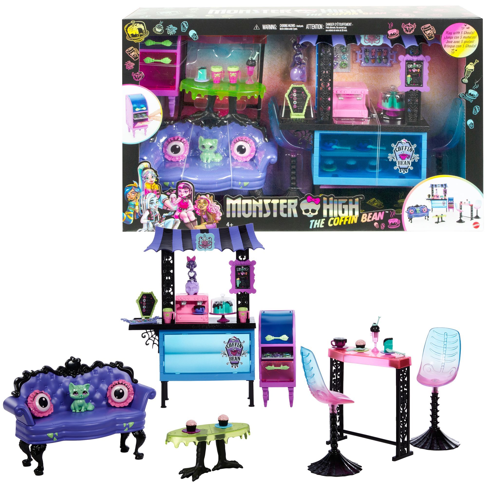 Monster High, The Coffin Bean Caf Lounge, игровой набор - купить с  доставкой по выгодным ценам в интернет-магазине OZON (1378567630)