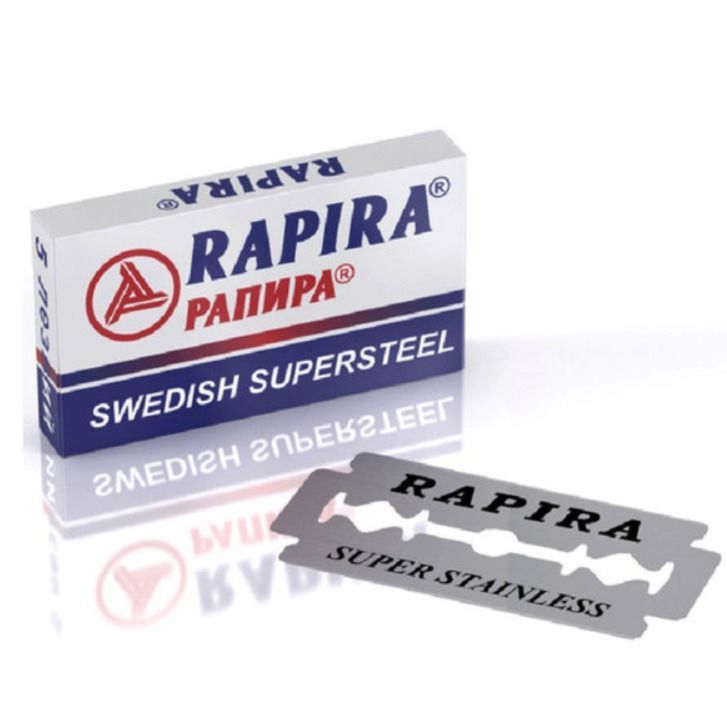 RAPIRA Лезвия двухсторонние Swedish SuperSteel, 5 шт, 100 упаковок