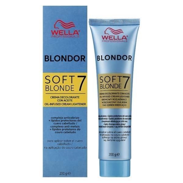 Wella Professionals Blondor Multi Soft Blonde Cream Мягкий блондирующий крем, 200 гр Крем для осветления натуральных и окрашенных волос