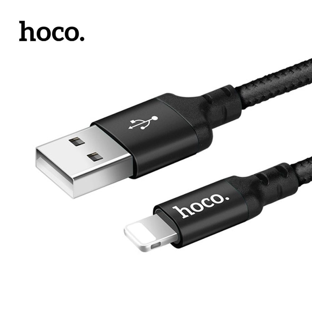 hoco Кабель для мобильных устройств USB 2.0 Type-A/Apple Lightning, 1 м, черный