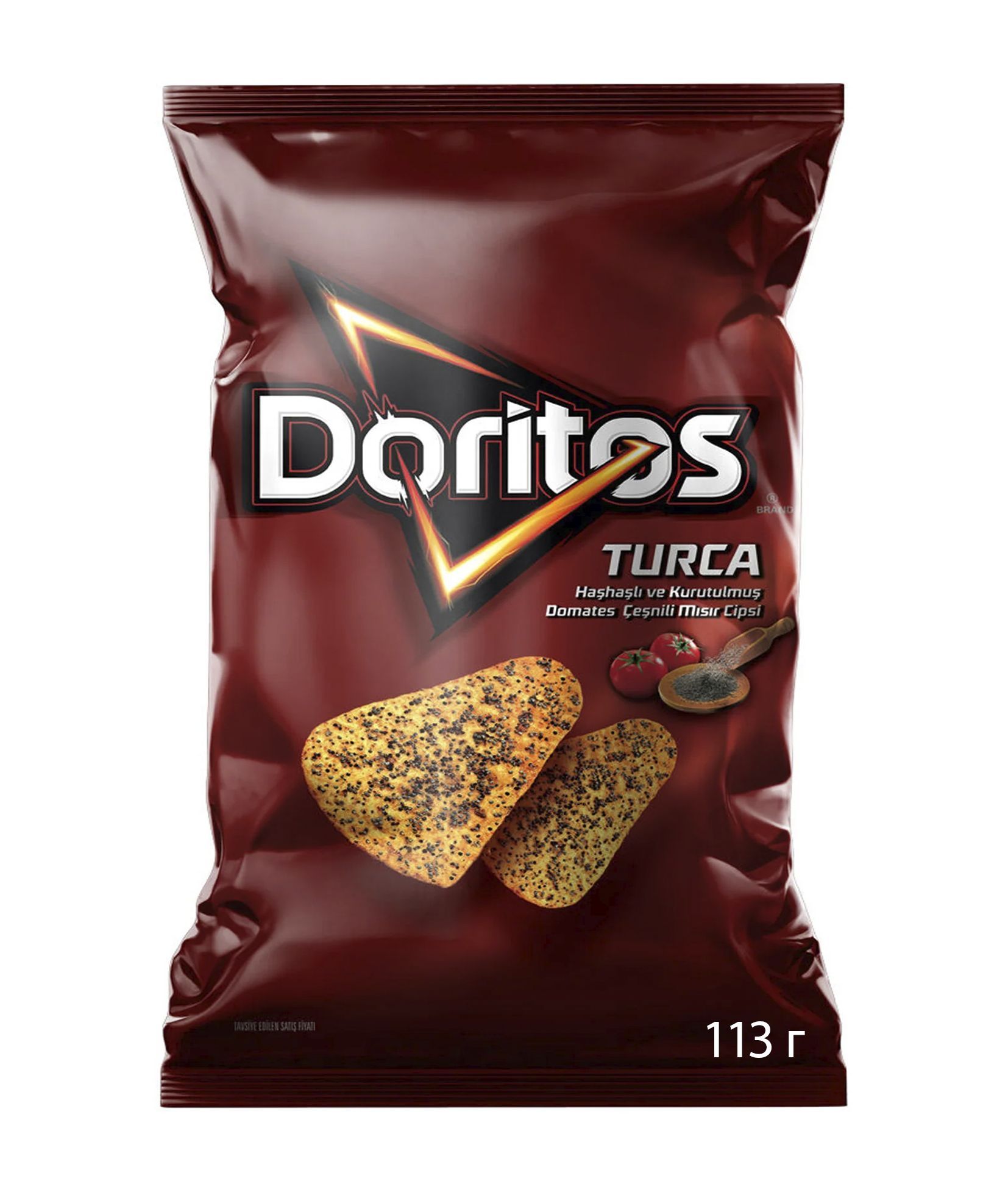 Кукурузные чипсы Doritos Turca со вкусом сушеных томатов и мака 1 шт. 113 г  Турция - купить с доставкой по выгодным ценам в интернет-магазине OZON  (1243230034)