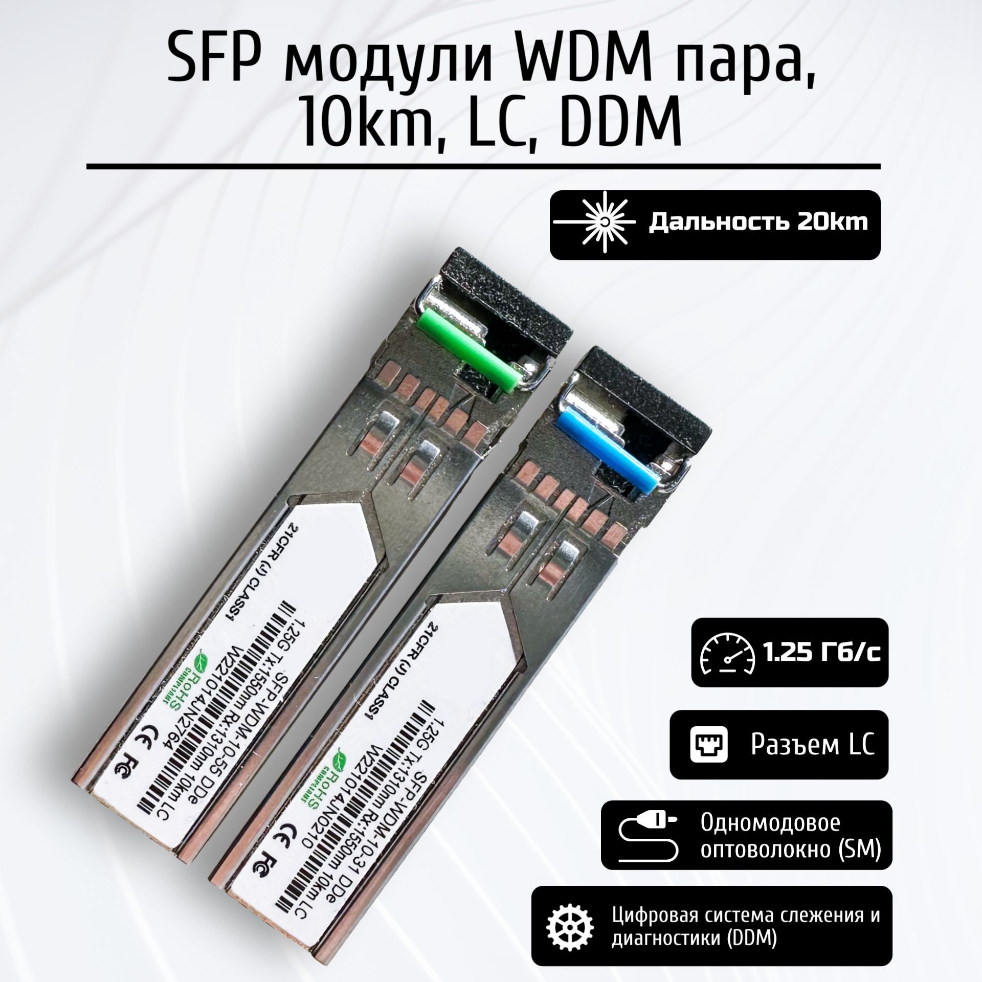 Комплект sfp модулей