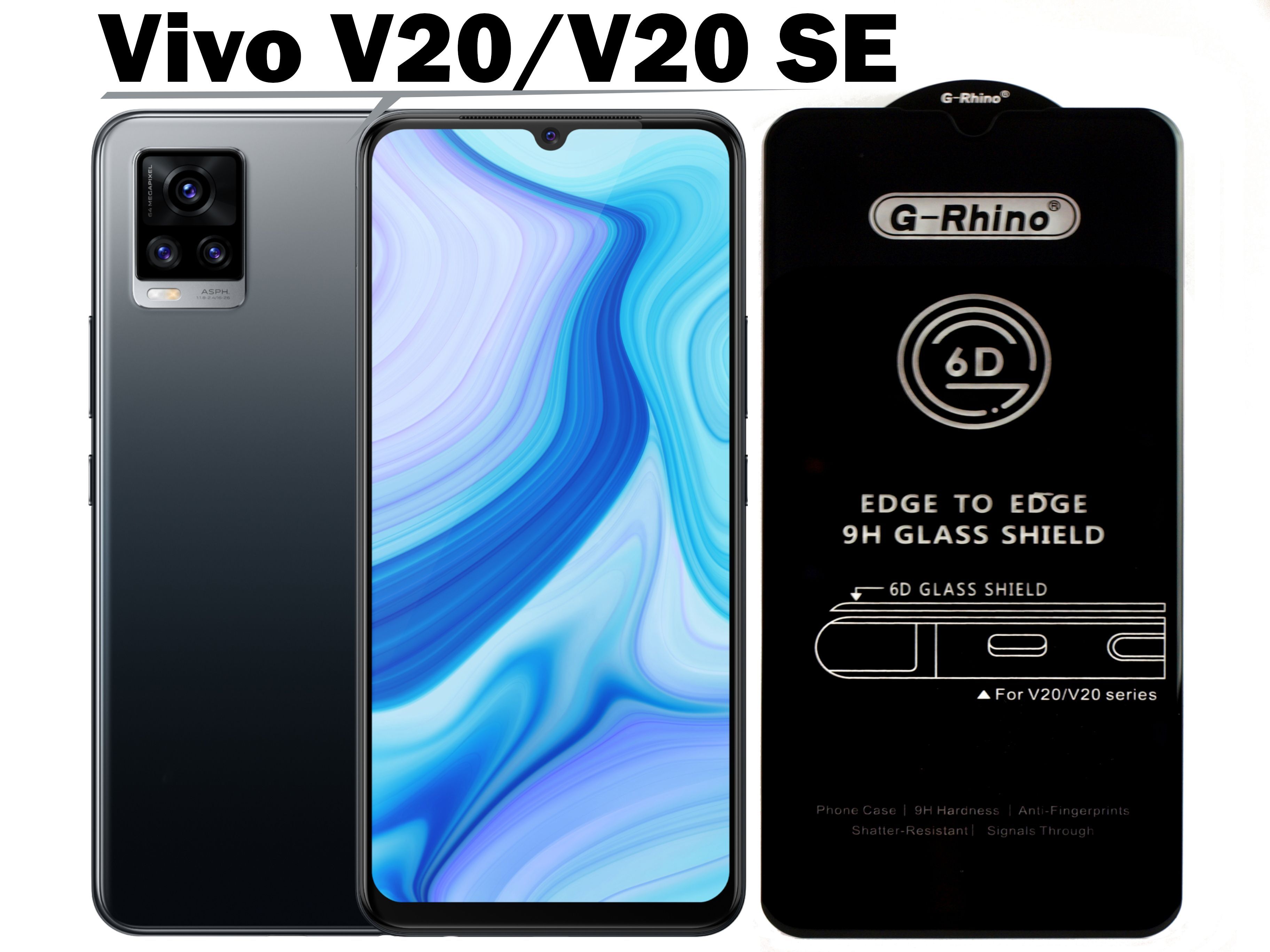 Защитное стекло G-Rhino для Vivo V20 / V21E / V21 бронестекло с полной  проклейкой черная рамка олеофобное покрытие - купить с доставкой по  выгодным ценам в интернет-магазине OZON (611963924)