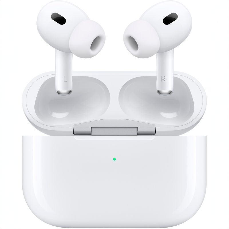 НаушникибеспроводныеAppleAirPodsPro(2поколение2023USB-C)дляiPhoneвфутляресзарядкойMagSafeCase,активноешумоподавление,DolbyAtmos,защитаотпотаиводы