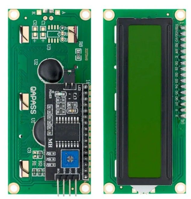LCDдисплей1602зеленый,сI2Cадаптером,дляArduino,NodeMCU,STM32