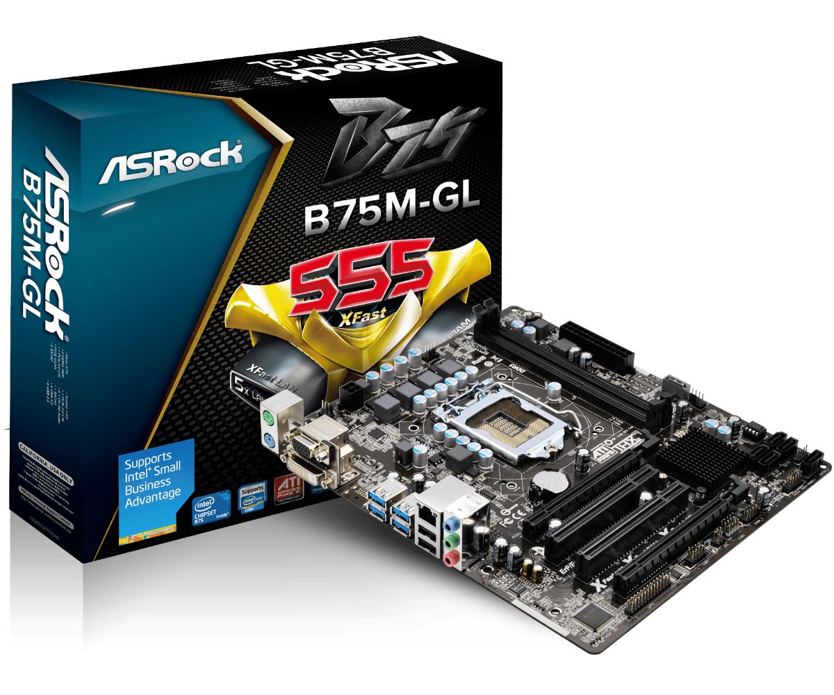 ASRock Материнская плата b75m gl