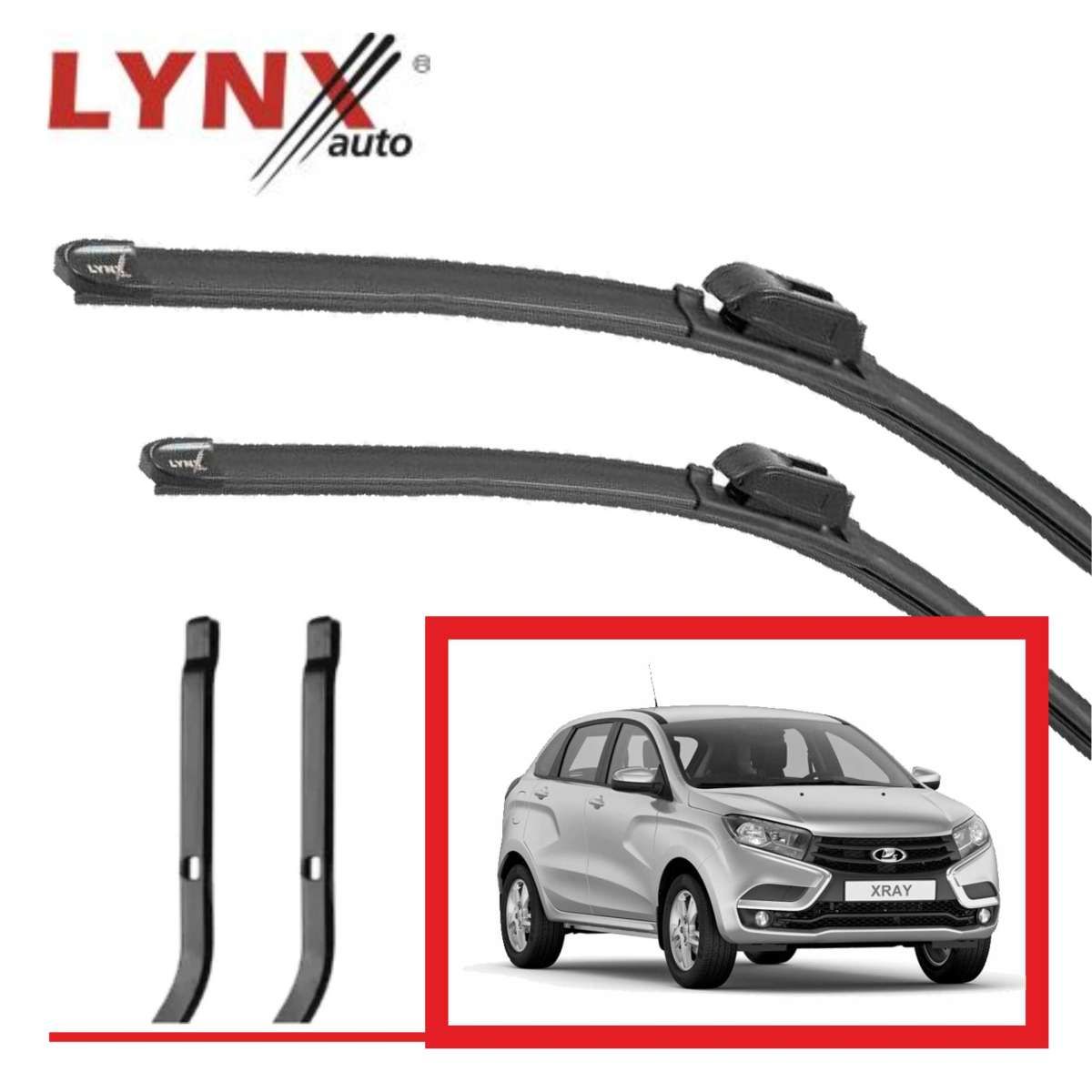 Комплект бескаркасных щеток стеклоочистителя LYNXauto  Lynx_Lada_XRAY_65-35-XF-Bayonet, крепление Штыковой замок (Bayonet arm) -  купить по выгодной цене в интернет-магазине OZON (842510003)