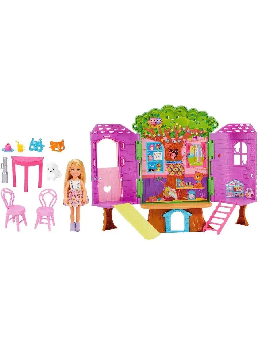 Barbie chelsea doll and treehouse playset sale