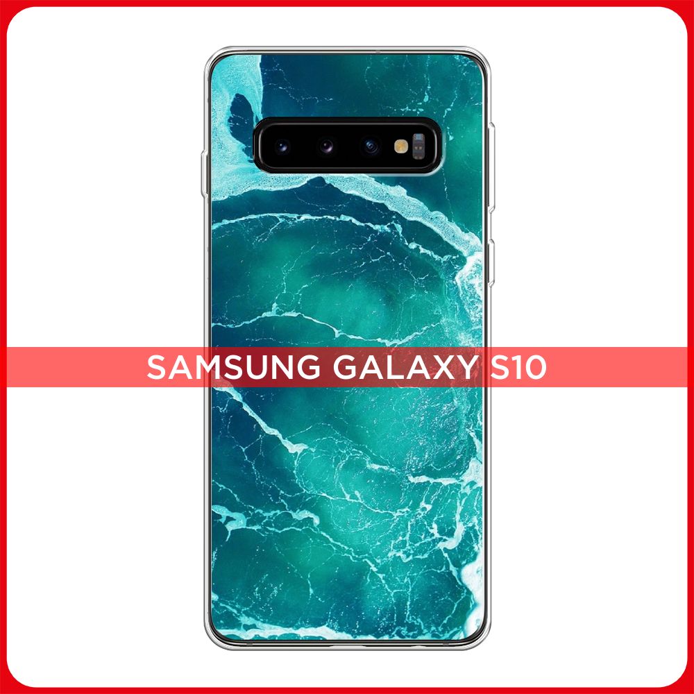 Силиконовый чехол на Samsung Galaxy S10 / Самсунг S10 Изумрудный океан -  купить с доставкой по выгодным ценам в интернет-магазине OZON (181241259)