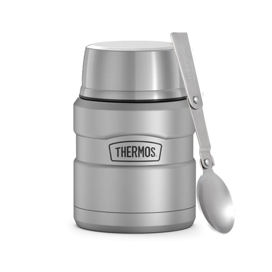 Термос для еды Thermos с ложкой SK3000 MMS (0,47 литра), стальной 562869