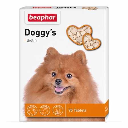 Кормовая добавка Витамины для собак Doggys+Biotin, 75таб.