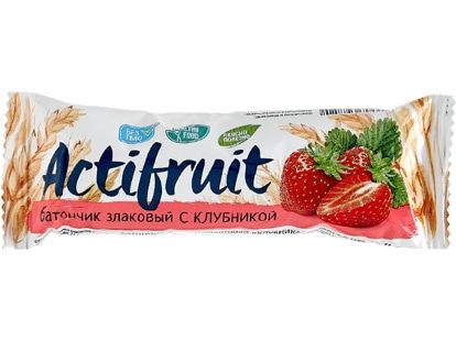 Батончик злаковый Actifruit С клубникой