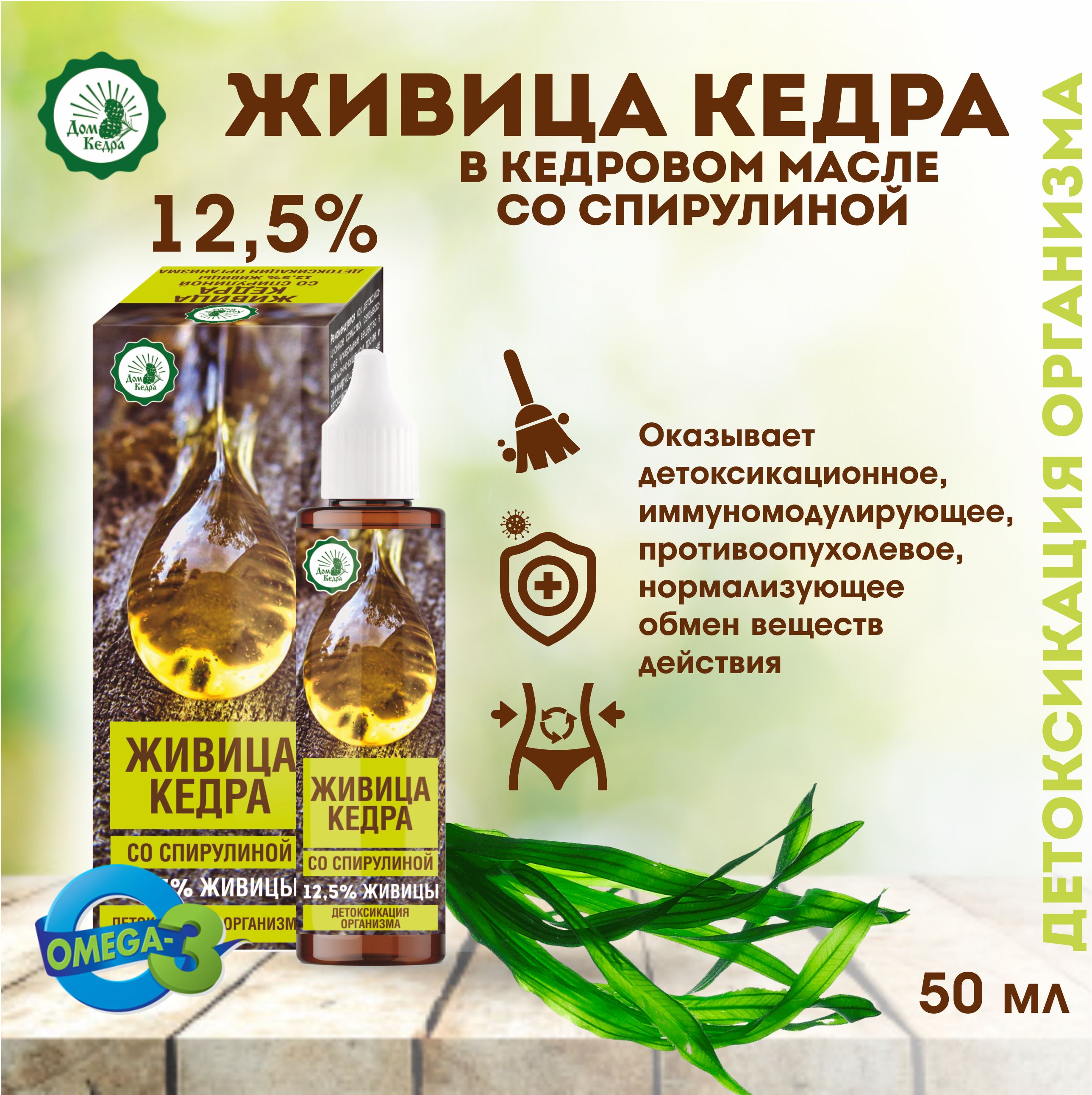 Живица кедровая 12,5% на кедровом масле с экстрактом эхинацеи для  укрепления иммунитета - купить с доставкой по выгодным ценам в  интернет-магазине OZON (1324863756)