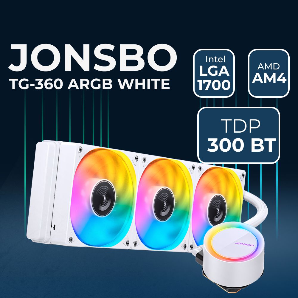 Комплект водяного охлаждение для процессора JONSBO TG-360 ARGB White