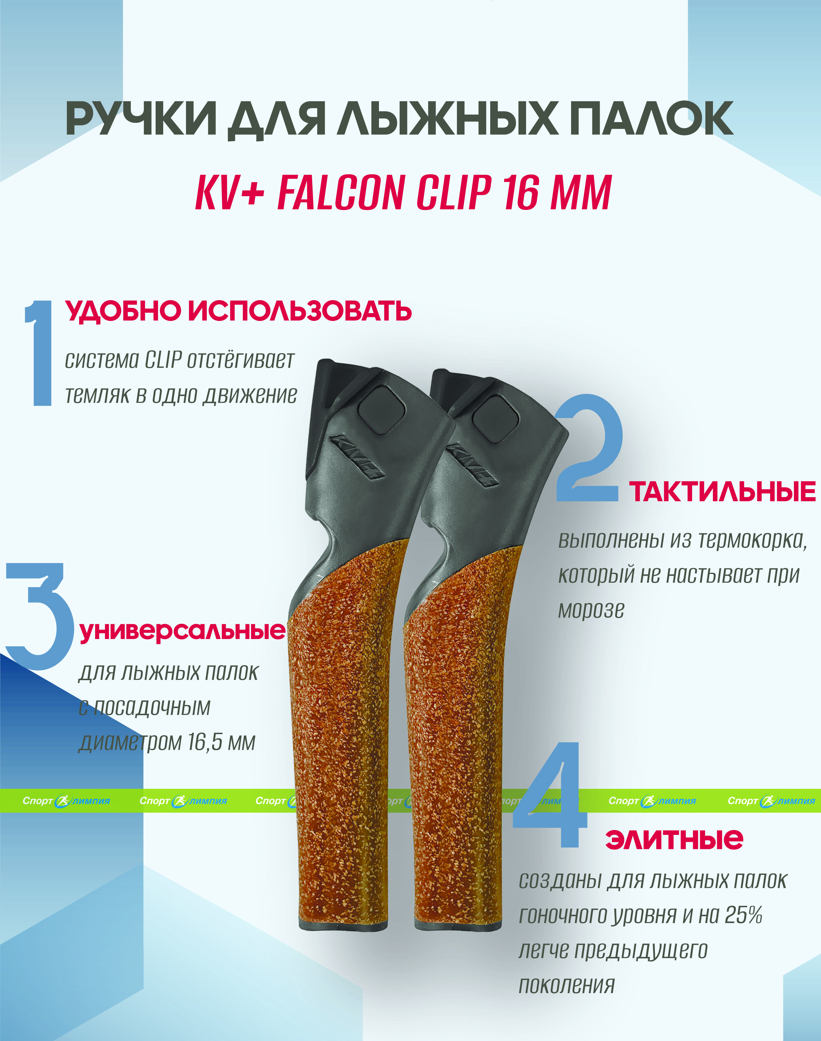 Ручки, KV+, 22P104.17 FALCON CLIP 16.5 мм-2шт купить по выгодной цене в  интернет-магазине OZON (883850353)