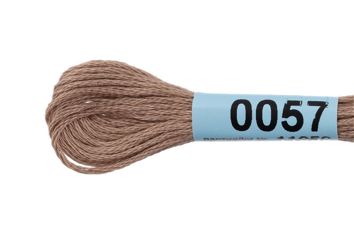 Мулине GAMMA нитки для вышивания 4 шт. по 8 м., 0057 серо-бежевый