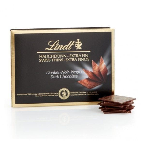 Тонкий шоколад Lindt Swiss Thins темный шоколад, 125 г