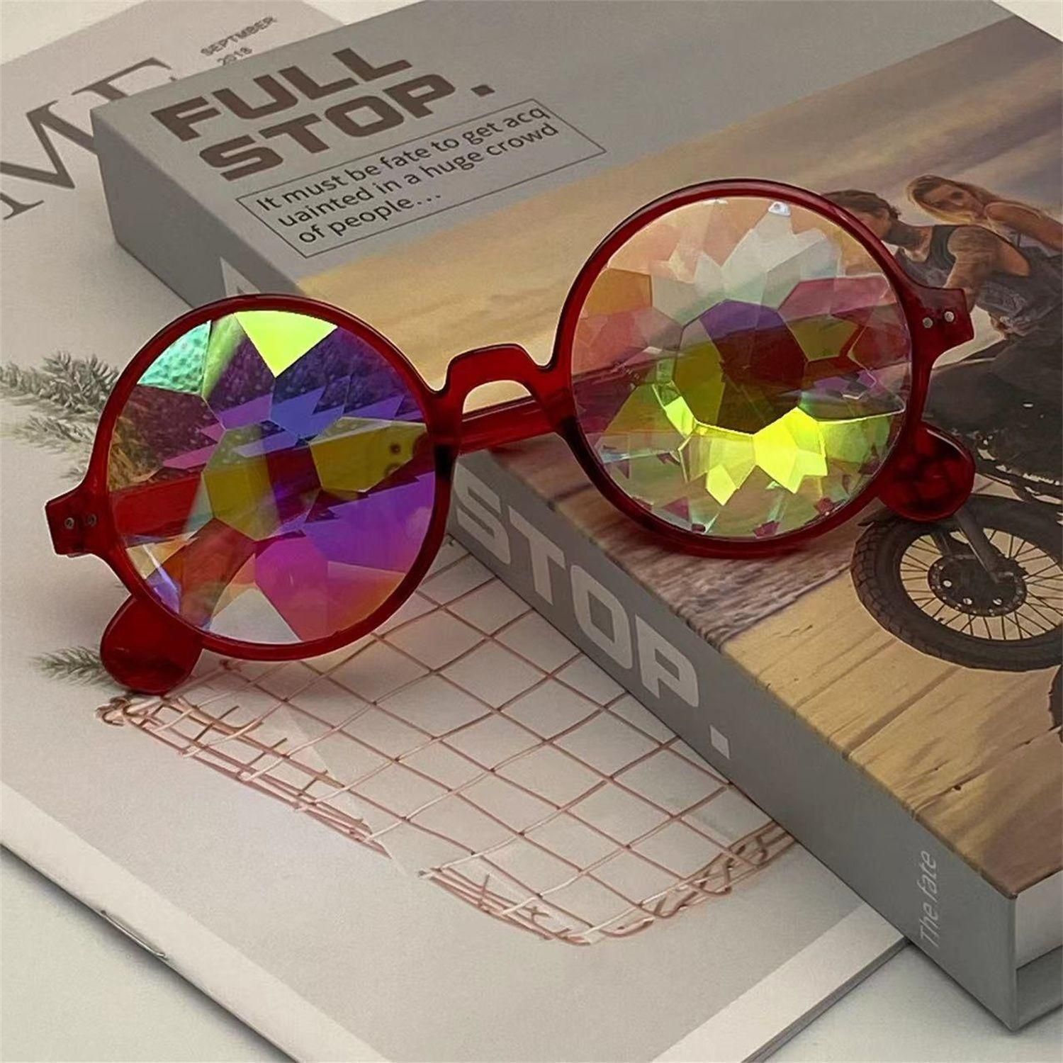 Фестивальные круглые очки-калейдоскоп