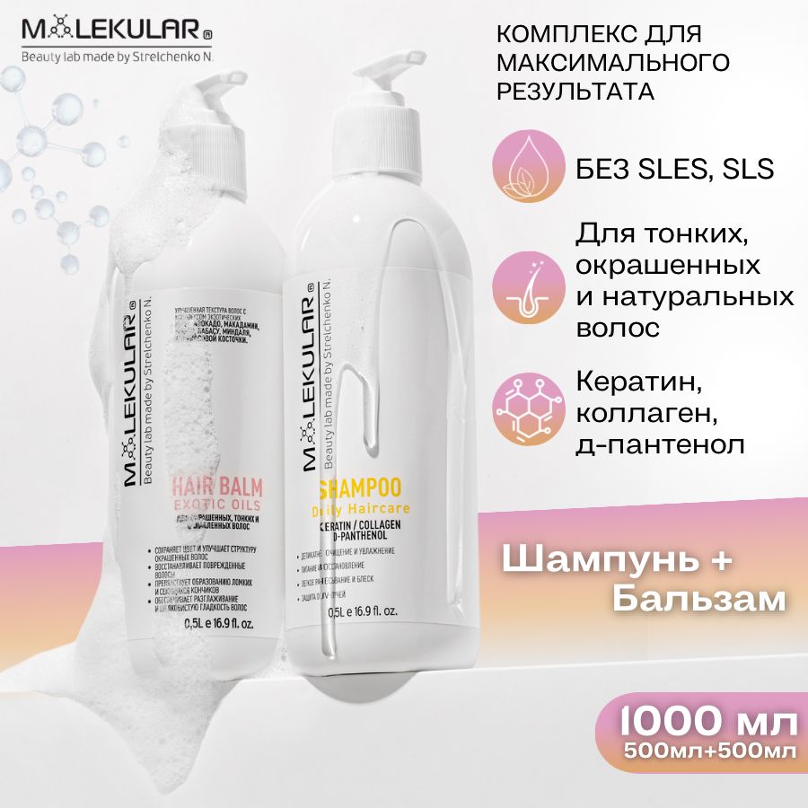 MOLEKULAR Шампунь для волос, 1000 мл