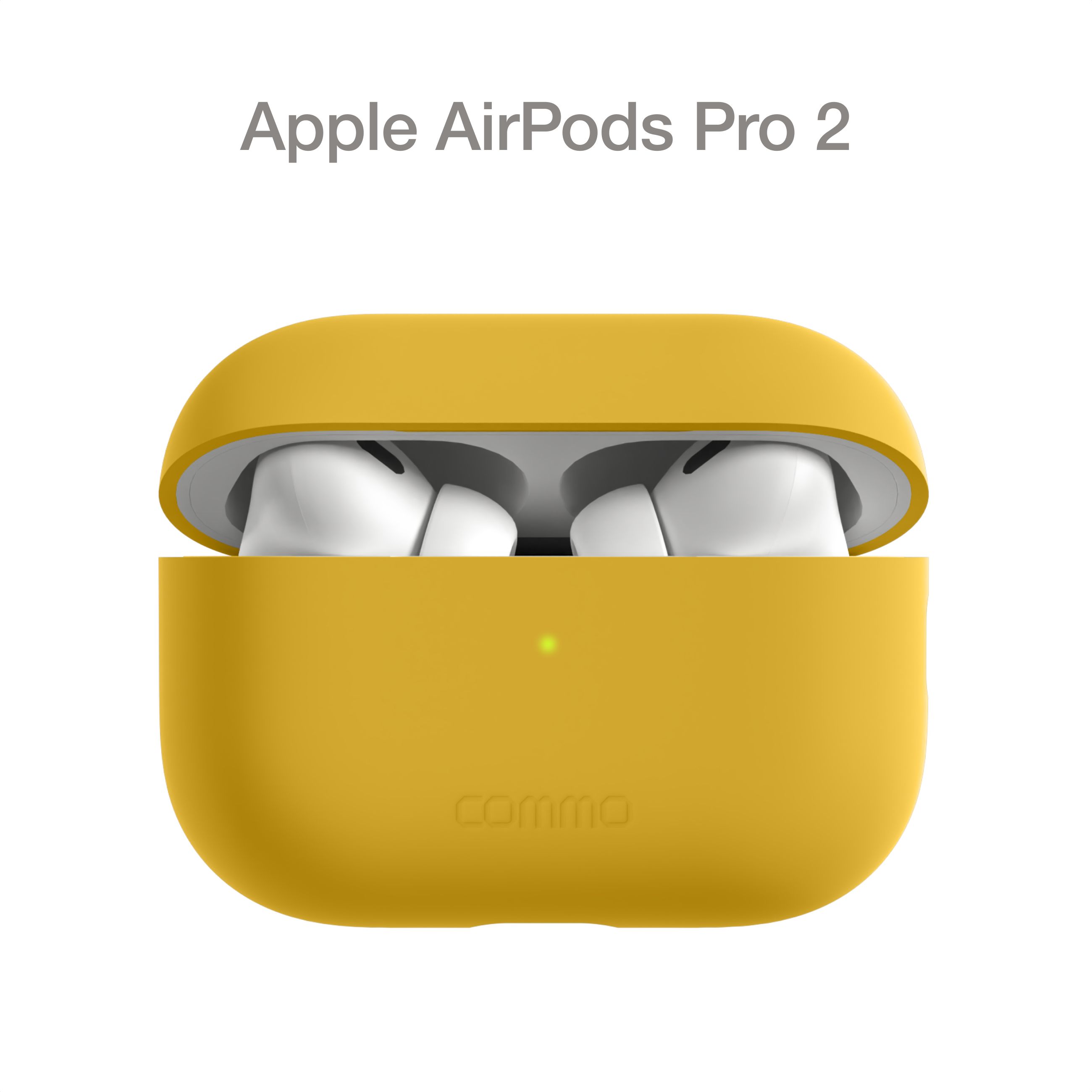 ЗащитныйчехолдлянаушниковCOMMOShieldдляAppleAirpodsPro2nd,Yellow