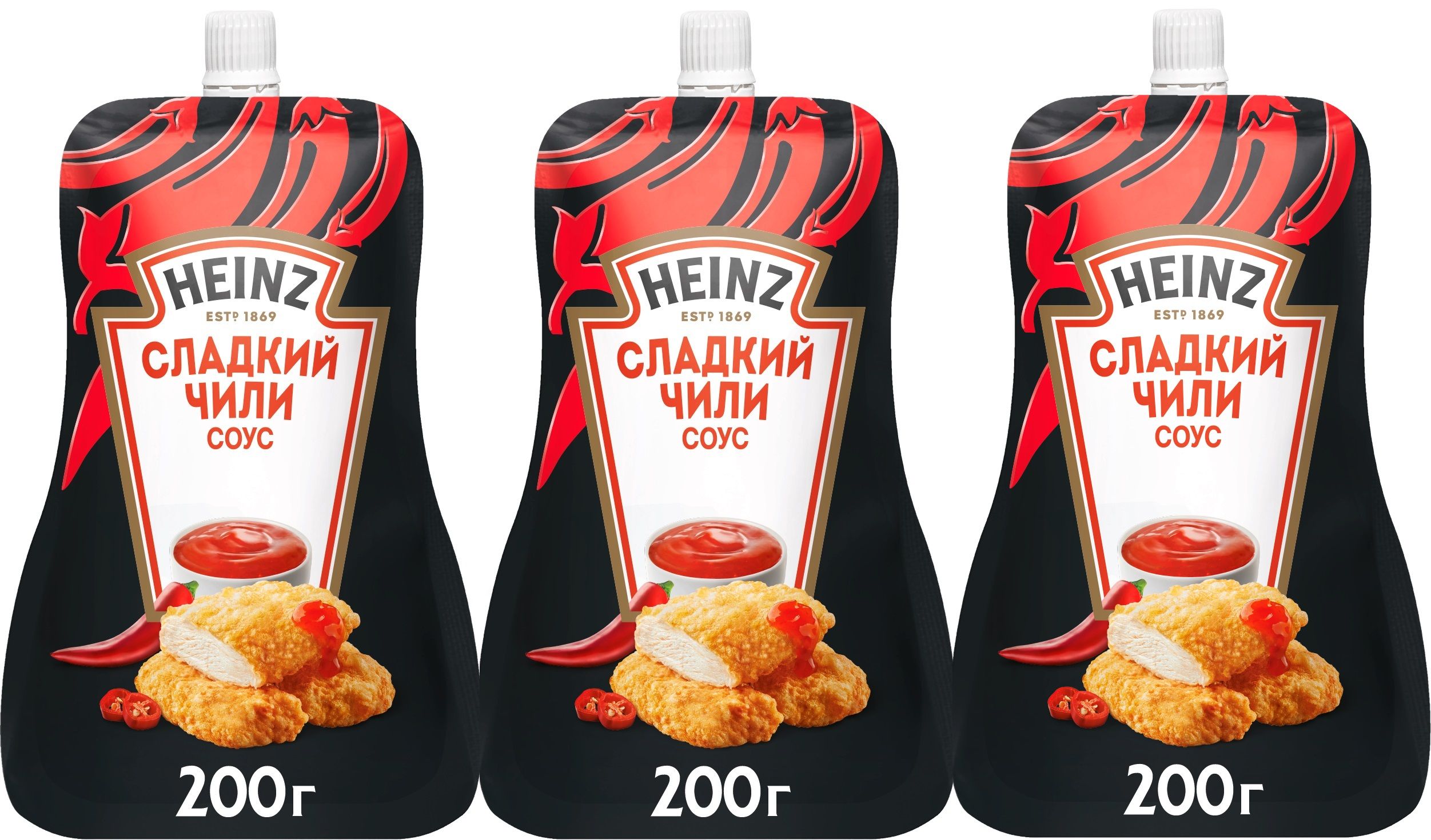 Соус Heinz Сладкий чили, 3 шт по 200г