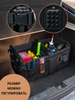 Сумка органайзер в багажник автомобиля автомобильный органайзер ящик для машины в авто, плотный материал, с крышкой - изображение