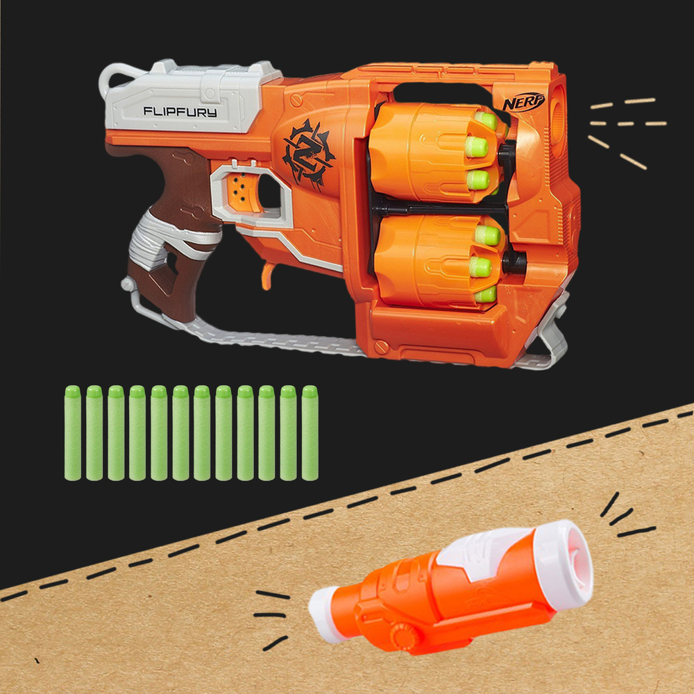 nerf guns zombie strike flipfury