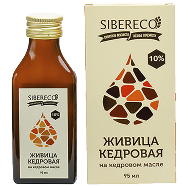 Живица кедровая 10% на кедровом масле Sibereco, 95мл #1