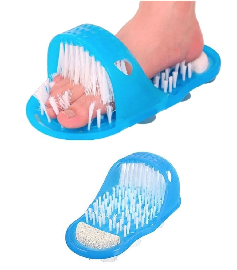 Массажный тапок-щетка с пемзой/Для мытья ног #1