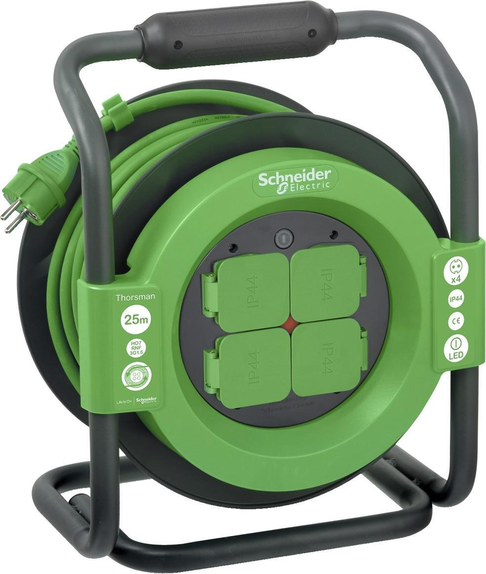 Удлинитель на катушке Schneider Electric PROchantier четырехместный с ...
