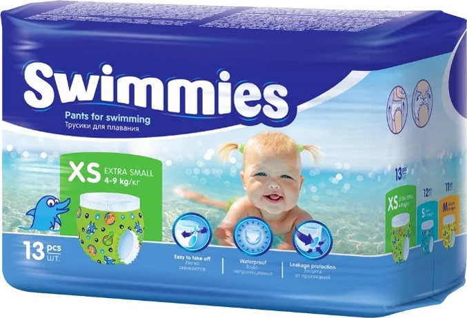 Детские трусики для плавания Swimmies X-Small 4-9 кг 13 шт #1