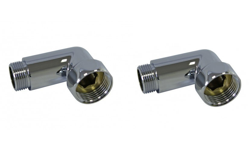 Уголок для подключения полотенцесушителя гайка/штуцер 1\"х1/2\" (пара ...