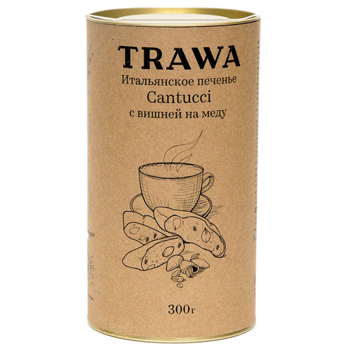 Trawa Печенье итальянское Кантуччи с вишней на меду, 300 гр. — купить в ...