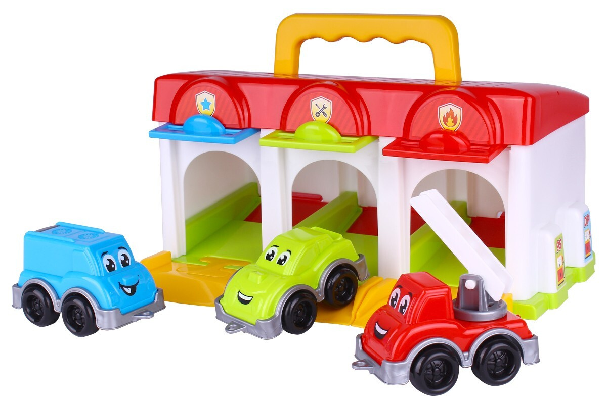 Гараж с машинками в подарочной упаковке ТЕХНОК Спасатели / гараж для машинок детский / игрушечный гараж #1