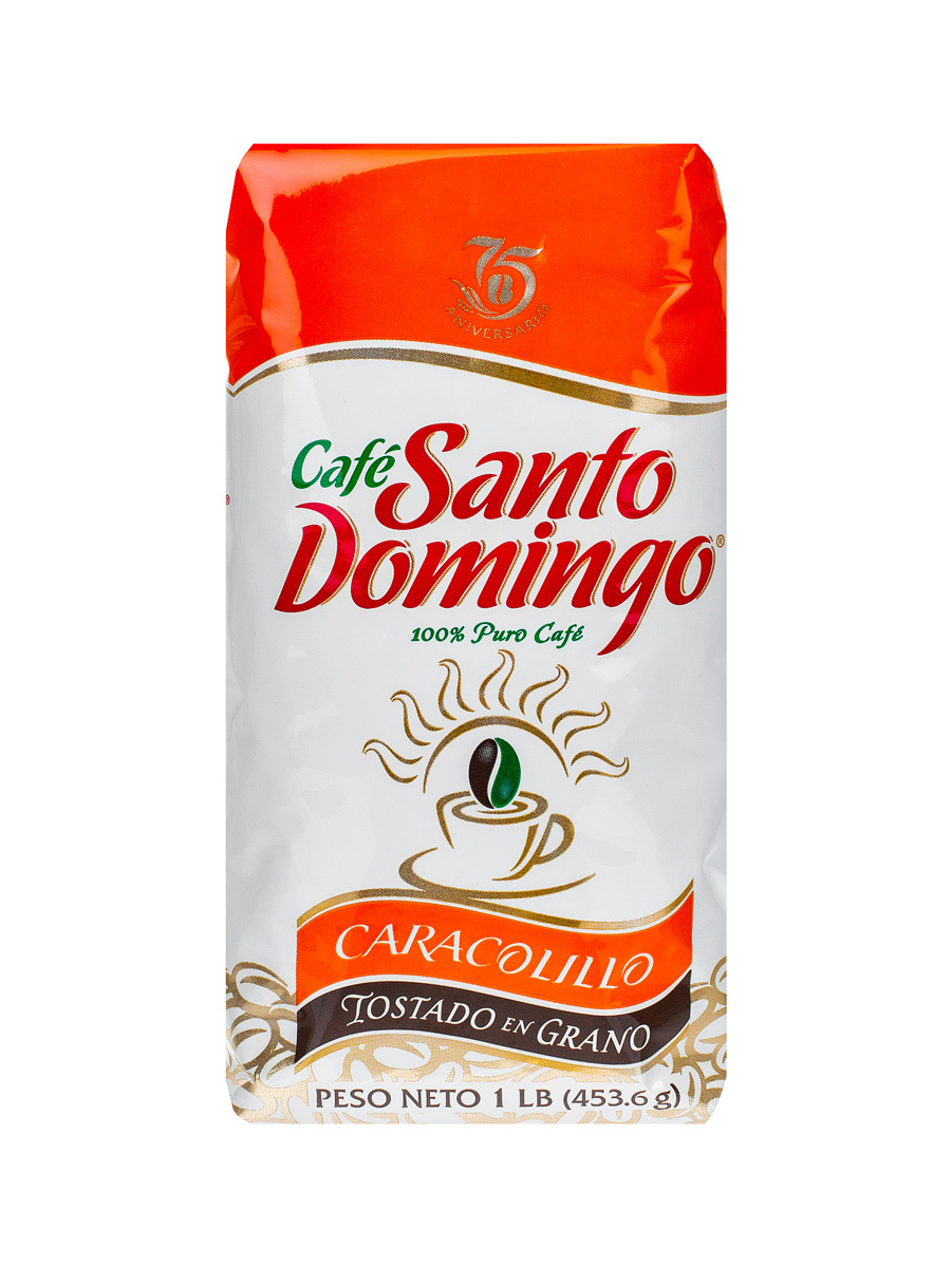 Кофе Santo Domingo в зернах Caracolillo 454 г / Санто Доминго ...