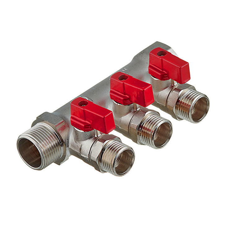 Коллектор VALTEC (VTc.580.N.0503) 3/4 ВР(г) х 3 выхода 1/2 НР(ш) х 3/4 ...