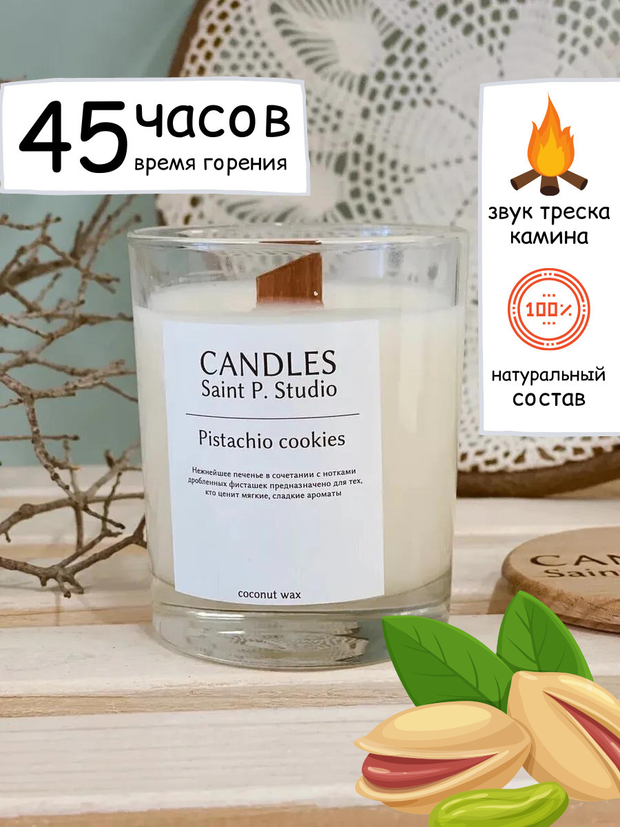 Дополнительная скидка 15% на натуральные ароматические свечи Candles Saint P Studio