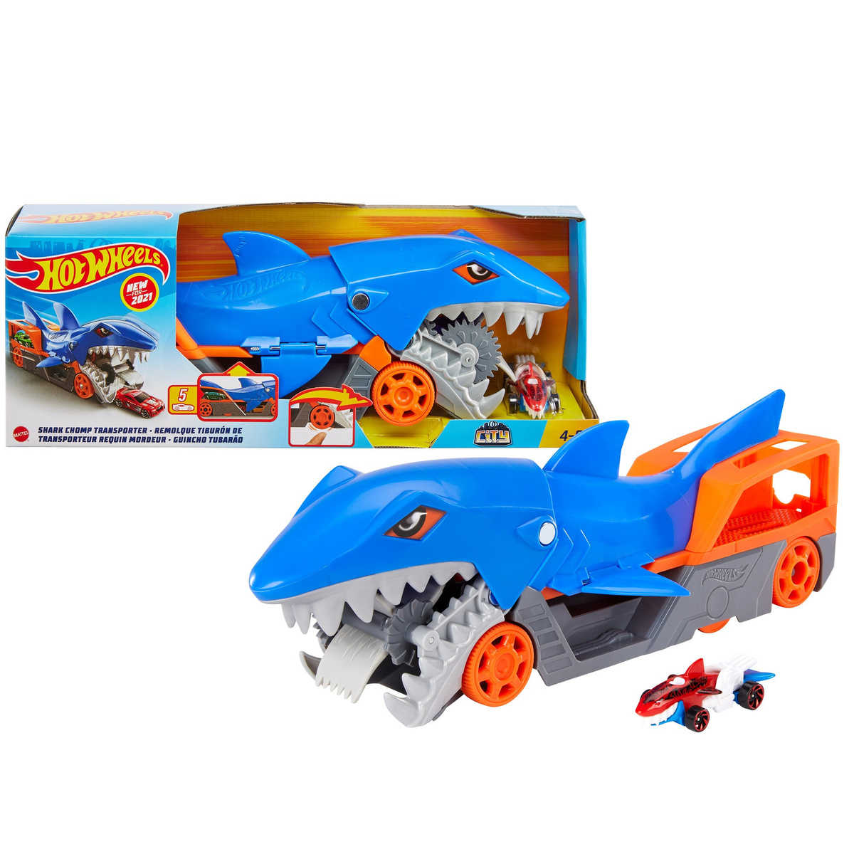 Игровой набор Hot Wheels GVG36 Сити Грузовик Хот Вилс Голодная акула с ...